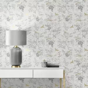 image of Lipsy Himara Wallpaper Himara Grey and Gold