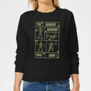 Toy Story Plastic Platoon Womens Sweatshirt - Black