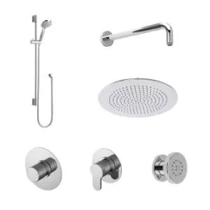 Image of Nuie 3 Outlet Arvan Bundle With Stop Taps - Chrome