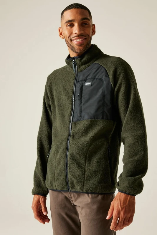 Image of Regatta Regatta Men Frankie Borg Full-Zip Insulating Fleece in Green Size: large Green L Male 5063516104230