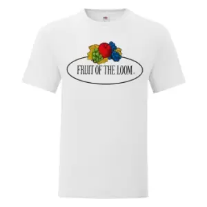 Image of Fruit of the Loom Mens Vintage Big Logo T-Shirt (XL) (White)