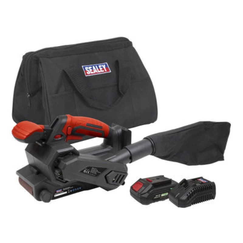 Image of Sealey ACP20VBS 20v Cordless Belt Sander 76mm 1 x 2ah Li-ion Charger Bag