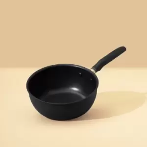 Image of Meyer Accent Hard Anodised 22cm Saucier Black