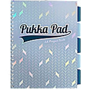 image of Pukka Pad Project Book Glee A4 Ruled Light Blue Perforated 200 Sheets