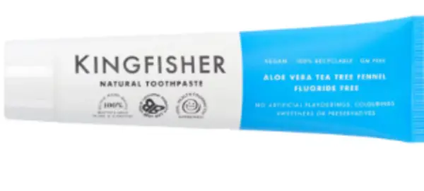 Image of Kingfisher Aloe Vera Tea Tree Fennel Fluoride Free Toothpaste 100ml