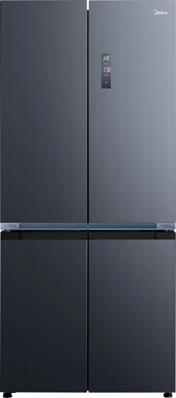 Image of Midea Insta Fit Master MDRM706BIE70 Total No Frost American Fridge Freezer - Midnight Glass - E Rated