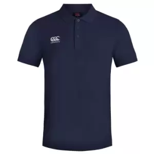 Image of Canterbury Mens Waimak Short Sleeve Pique Polo Shirt (L) (Navy)