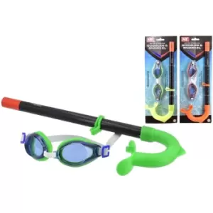 Image of M.Y British Standard Goggle & Snorkel Set Green, Yellow or Orange