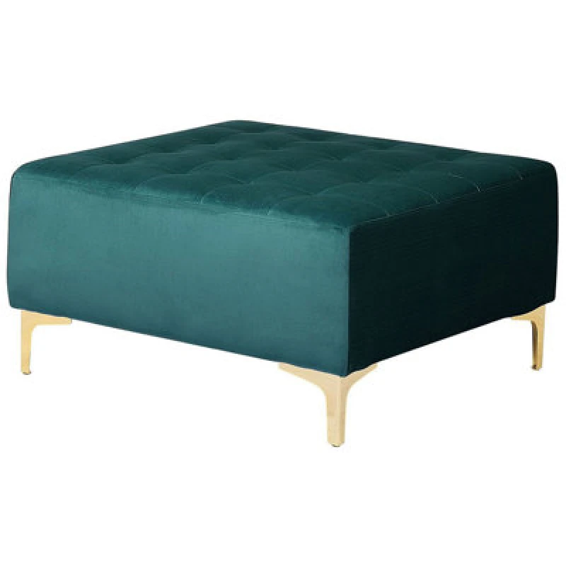 Image of Beliani Modern Ottoman Aberdeen Velvet Teal