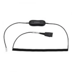 image of Jabra Smart Cord GN1218, QD To RJ9 For Jabra QD Headsets