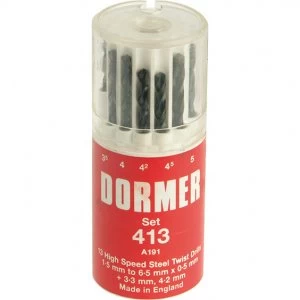 image of Dormer A191-413 13 Piece HSS Jobber Drill Bit Set