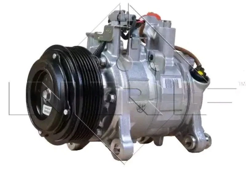 Image of NRF 32825 AC Compressor EASY FIT PAG 46, Refrigerant: R134a, with PAG compressor oil, with gaskets/seals Compressor,air conditioning (447)