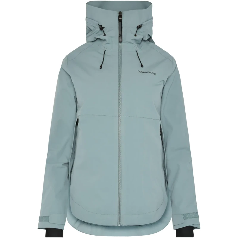 Image of Womens hooded jacket Didriksons Jennie 2 Turquoise Female 40