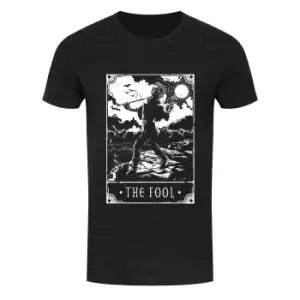 Image of Deadly Tarot Mens The Fool T Shirt (L) (Heather Black)