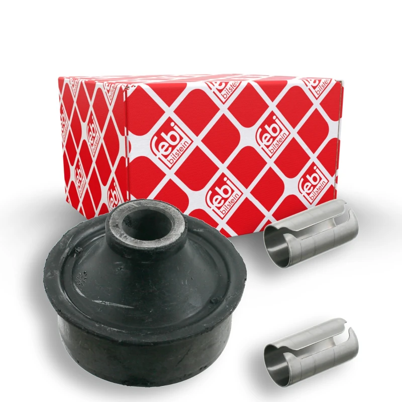 Image of FEBI BILSTEIN 28101 Arm Bushes Front Axle Right, with mounting sleeves Elastomer Control Arm-/Trailing Arm Bush (251)