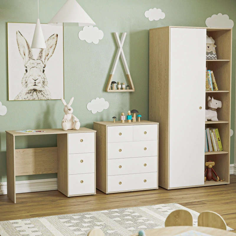 Image of Lassic Junior Vida Neptune 3 Piece Bedroom Set Bedroom Packages One Size White 84942690000
