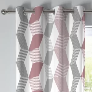 Fusion Magna Blush Eyelet Curtains Blush