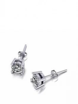 Moissanite Platinum 5Mm 1Ct Total Earrings