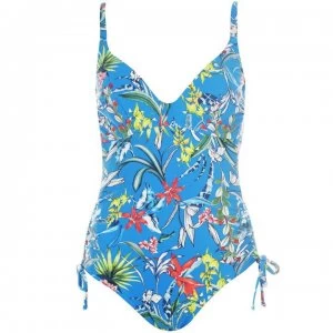 Figleaves Botanical Garden Underwired Swimsuit - Blue