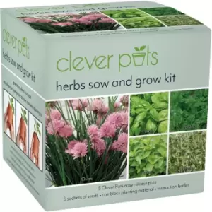 Herbs Sow and Grow Kit - Brown - Clever Pots