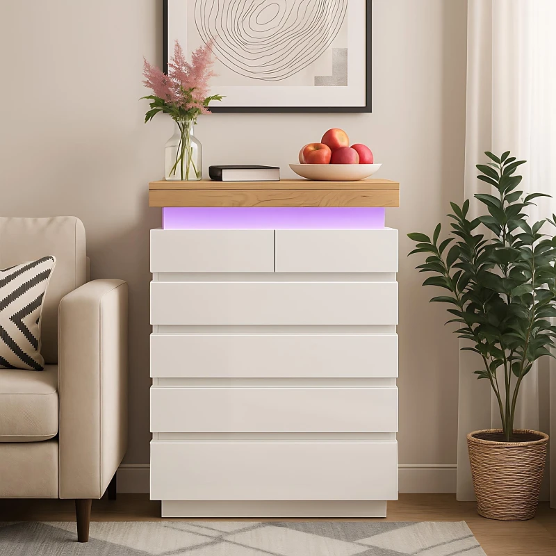 Image of Urban Meuble White Bedside Cabinet Modern Design Storage White unisex One Size