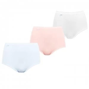 Image of Sloggi 3 Pack Maxi Briefs - Blue Combi M007