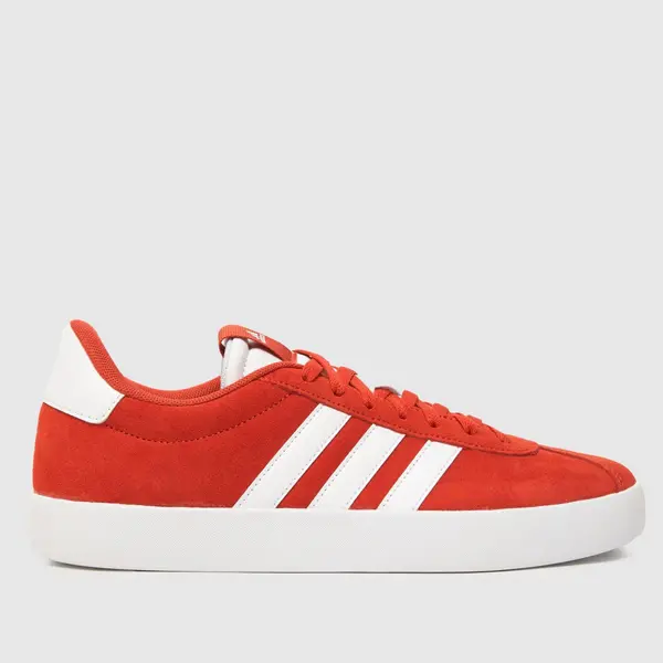 Image of adidas vl court 3.0 trainers in white & red White & Red UK 10 (EU 44?)