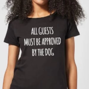 image of All Guests Must Be Approved By The Dog Womens T-Shirt - Black - 3XL