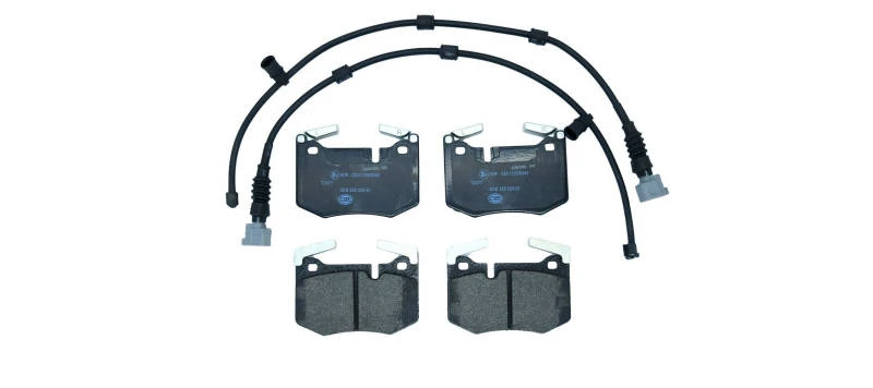Image of HELLA 8DB 355 025-611 Brake pad set prepared for wear warning indicator Brake Pad Set,disc brake (402)