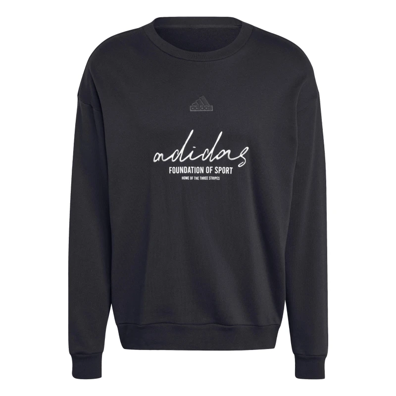 Image of adidas Mens Crew Sweatshirt Black male M