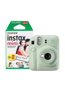 image of Fujifilm Instax Mini 12 Instant Camera With 20 Shot Film Pack - Mint Green