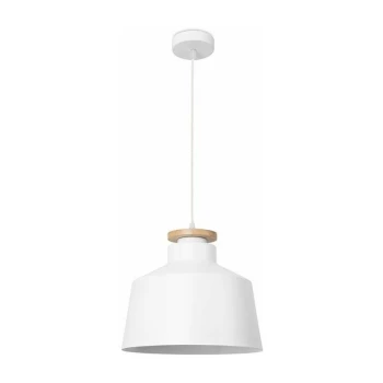 Image of Forlight Lighting - Forlight Nube - Dome Simple Ceiling Pendant White Light Wood 1x E27