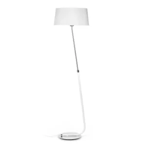 Hotel 1 Light Floor Lamp Chrome, White, E27