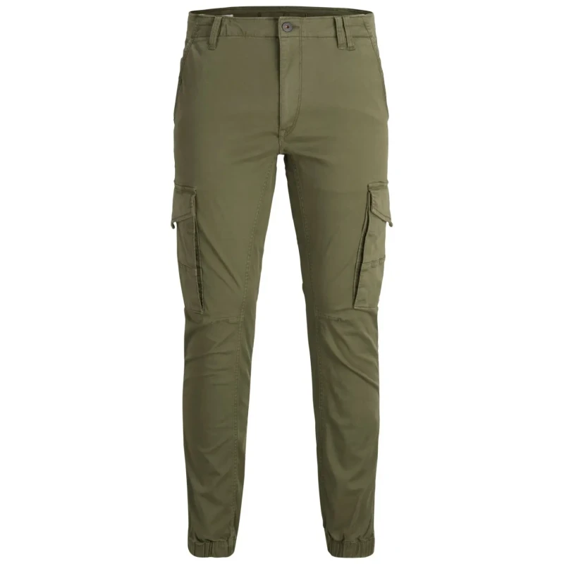 Image of Jack & Jones Green / Olive Night Paul Flake Akm 542 Cargo Pants Olive Male 32S 111177UK