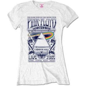 Image of Pink Floyd - Carnegie Hall Poster Womens Large T-Shirt - White