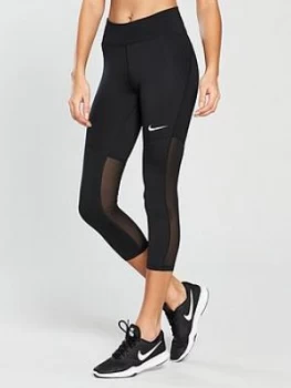 image of Nike Training Fly Victory Crop Legging Black Size M Women