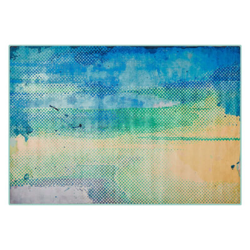 Image of Beliani Rug Susuz Blue 160 X 230 Cm