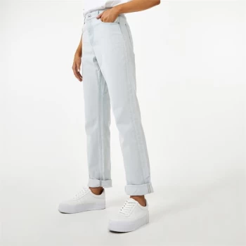 image of Jack Wills Maddison High Rise Straight Leg Jeans - Ice Blue