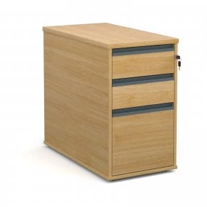 image of Maestro 25 Desk High 3 Drawer Pedestal With Graphite Finger pull Handles 800mm de