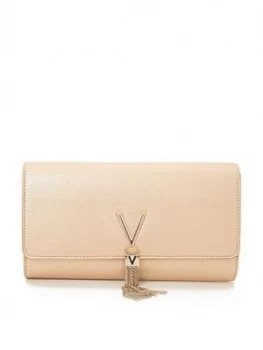 image of Valentino By Mario Valentino Divina Tassel Clutch - Gold