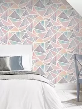 Image of Arthouse Pastel Geometric Multi Wallpaper 296002