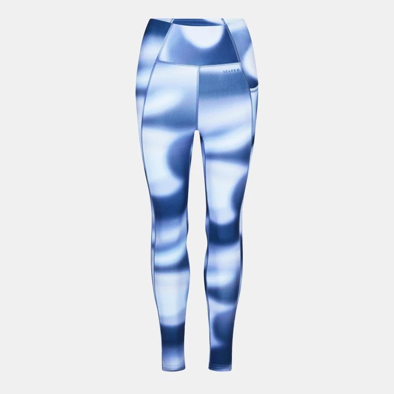 Image of USA Pro USAPro Core High Rise Leggings Womens Swirl Ombre female 8 (36)
