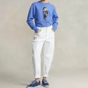 Image of Polo Ralph Lauren Womens Long Sleeve-Sweatshirt - Harbor Island Blue - L
