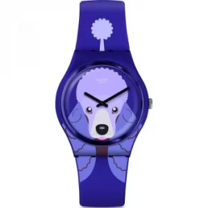 Image of Unisex Swatch Purple Poodle Watch
