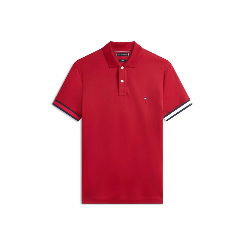 Image of Tommy Hilfiger Tommy Cuff LiqudPolo Sn62 Regatta Red male L