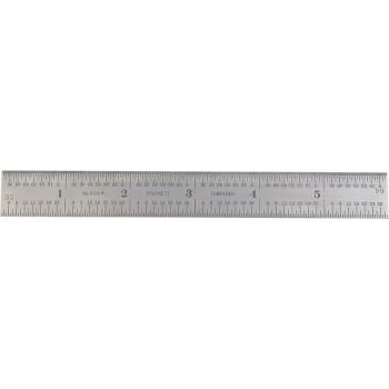 image of Starrett - C636 300MM Steel Rule - Satin Chrome