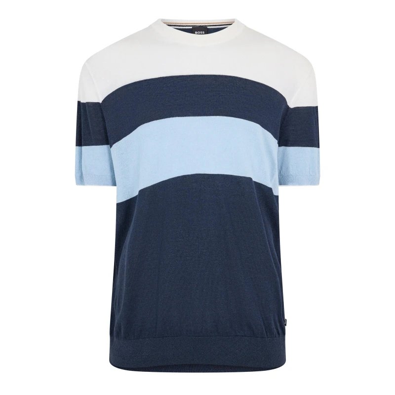 Image of Boss Mens Tramonte Knitted Top Dark Blue male M
