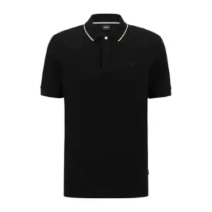 Image of Boss Parlay Tip Polo Shirt Mens - Black