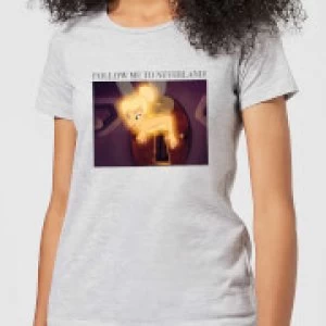 Image of Disney Tinkerbell Follow Me To Neverland Womens T-Shirt - Grey - 3XL