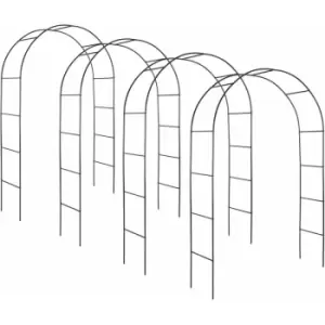 Image of 4 garden arches approx. 240cm - garden arbor, metal garden arch, rose arch - green